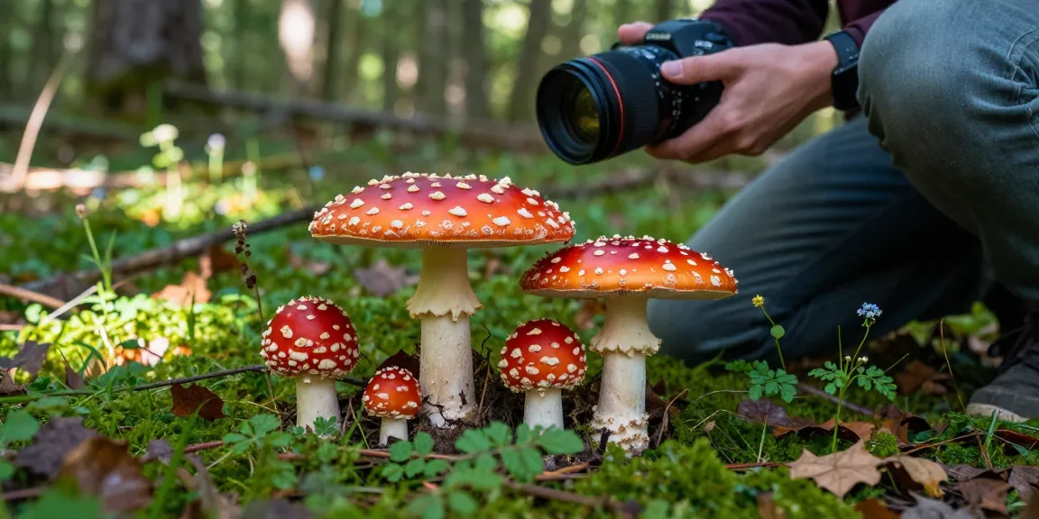 Fliegenpilz kaufen im verzauberten Wald, mit Amanita Muscaria Pilzen