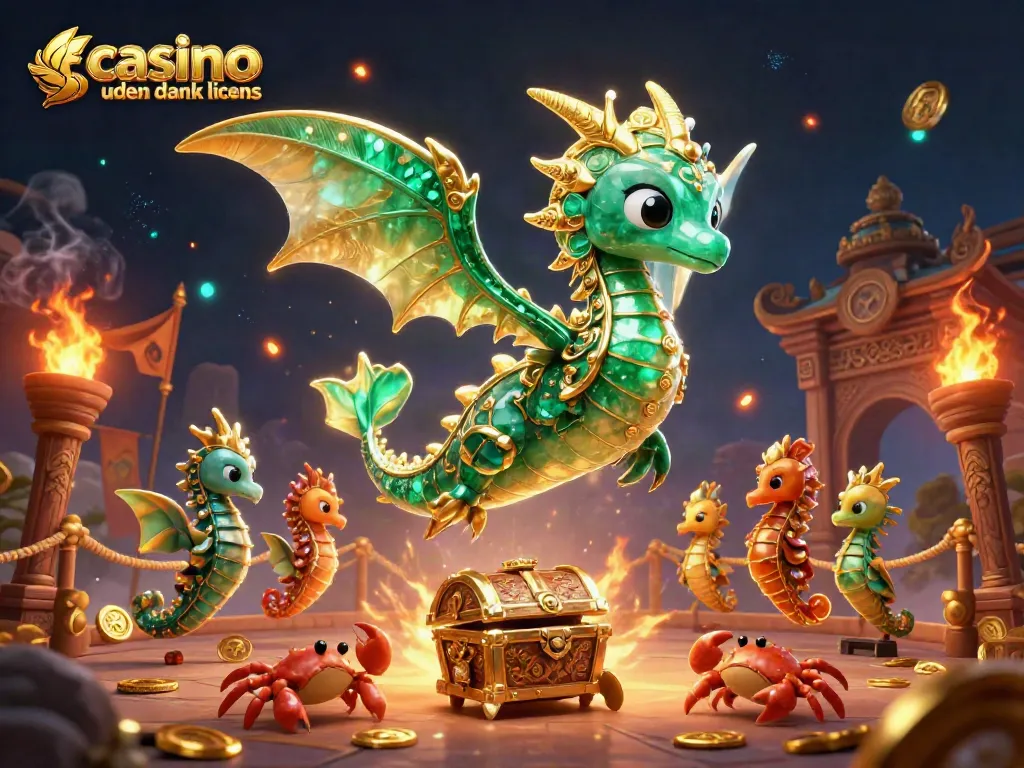 Engage with exciting games at casino uden dansk licens featuring a majestic sea dragon and treasure