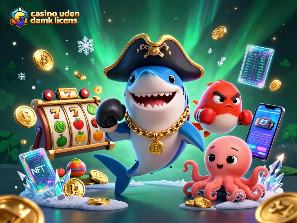 Engage with casino uden dansk licens through a vibrant 3D scene showcasing characters and dynamic game elements.
