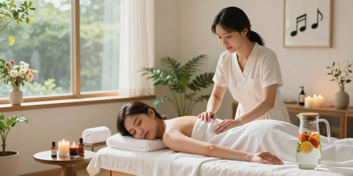 Relaxing 성북구출장안마 session in a stylish home spa with calming ambiance.