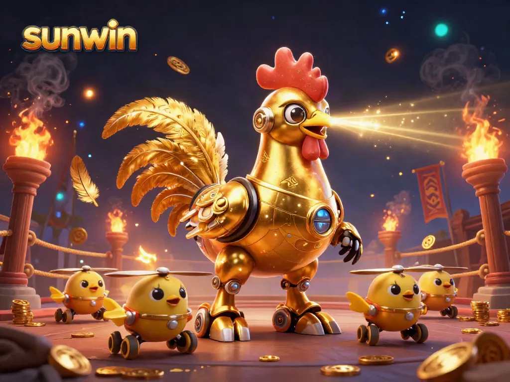 Experience thrilling gameplay with sunwin's dynamic characters battling in a vibrant casino setting.