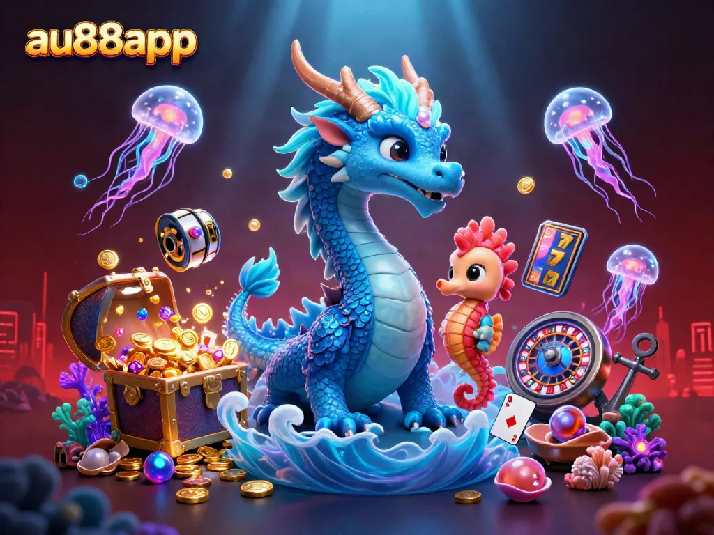Experience thrilling gameplay with au88app at a vibrant underwater casino scene.