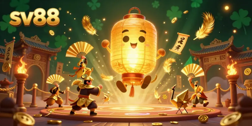 Engage with sv88 at this vibrant night market casino illuminated by golden lantern spirits.