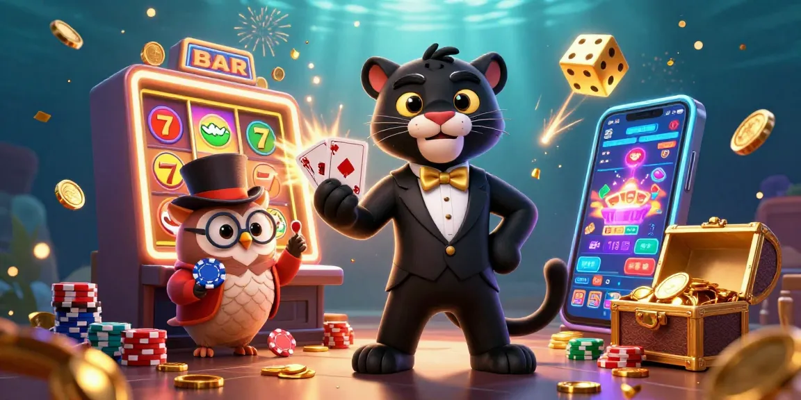 X88 offers thrilling casino action with a stylish panther dealing cards amidst a jackpot explosion.