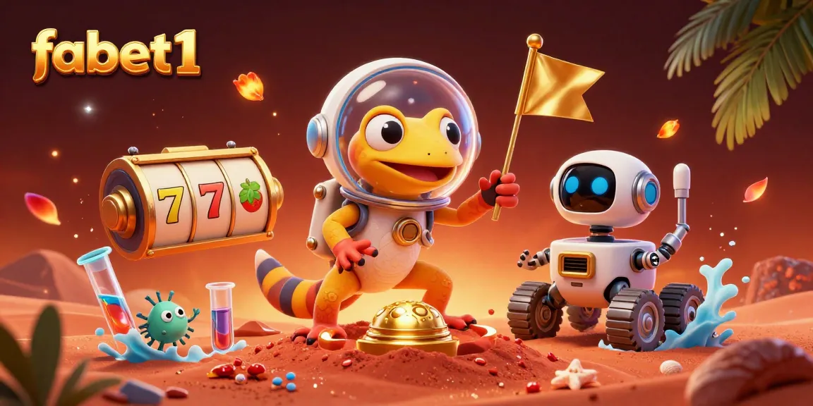 Experience fabet1's thrilling slot adventures in a vibrant 3D Martian casino!
