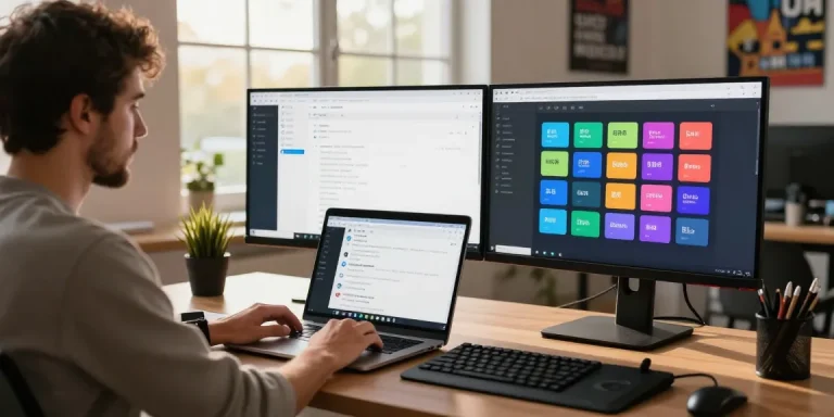 Customizing the Telegram中文 interface in a modern tech workspace.