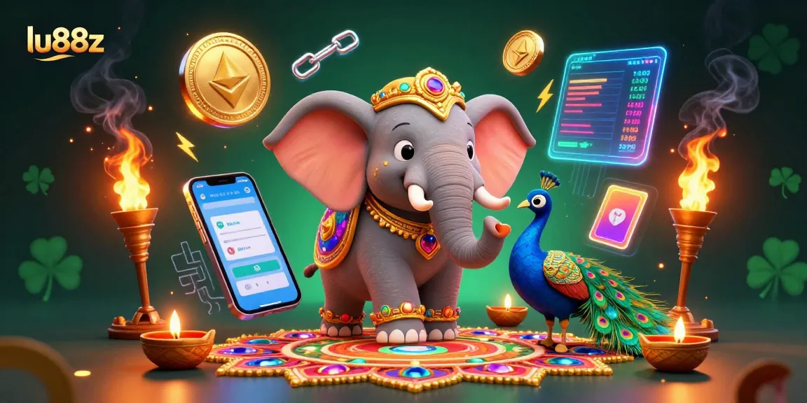 Experience gaming excitement with lu88z's vibrant casino ambiance and dynamic crypto elements.