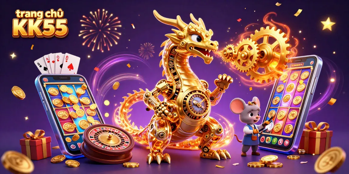 Experience thrilling games at trang chủ KK55 with dynamic golden dragon and exciting gambling elements.