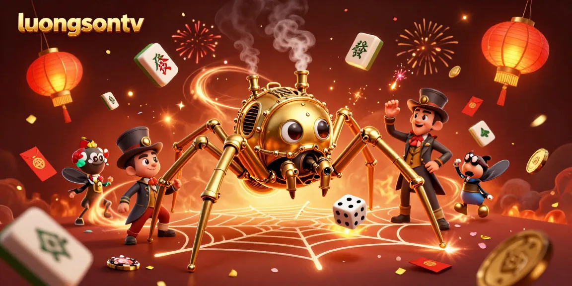 Experience dynamic gambling action with luongsontv's thrilling steampunk illustration featuring poker elements.
