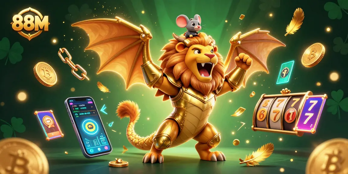 Engage with thrilling casino action featuring the 88M chimera creature amid slot game elements.