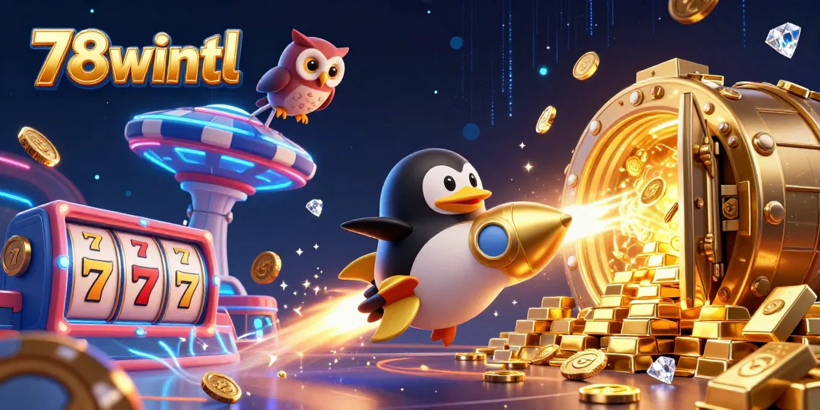 Experience vibrant action with 78wintl's thrilling gaming environment, featuring cartoon characters and dynamic casino elements.