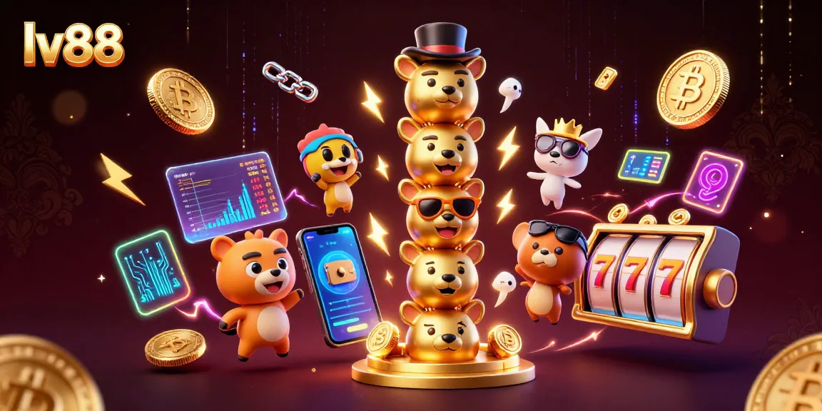 Experience lv88's vibrant casino adventures with a captivating totem and dynamic crypto elements for online gaming.