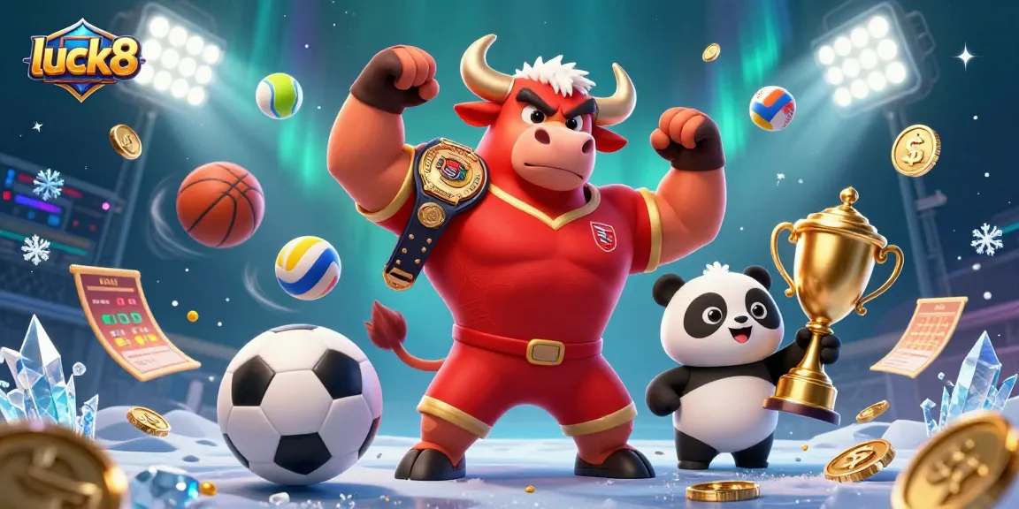Engage in thrilling gaming experiences at Luck8, featuring sports elements and vibrant characters.