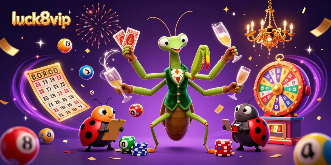 Celebrate winnings at luck8vip with a vibrant casino scene filled with energy and excitement.