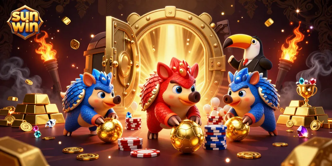 Experience the thrill of sun win with exciting pangolin rivals in an energetic casino scene.