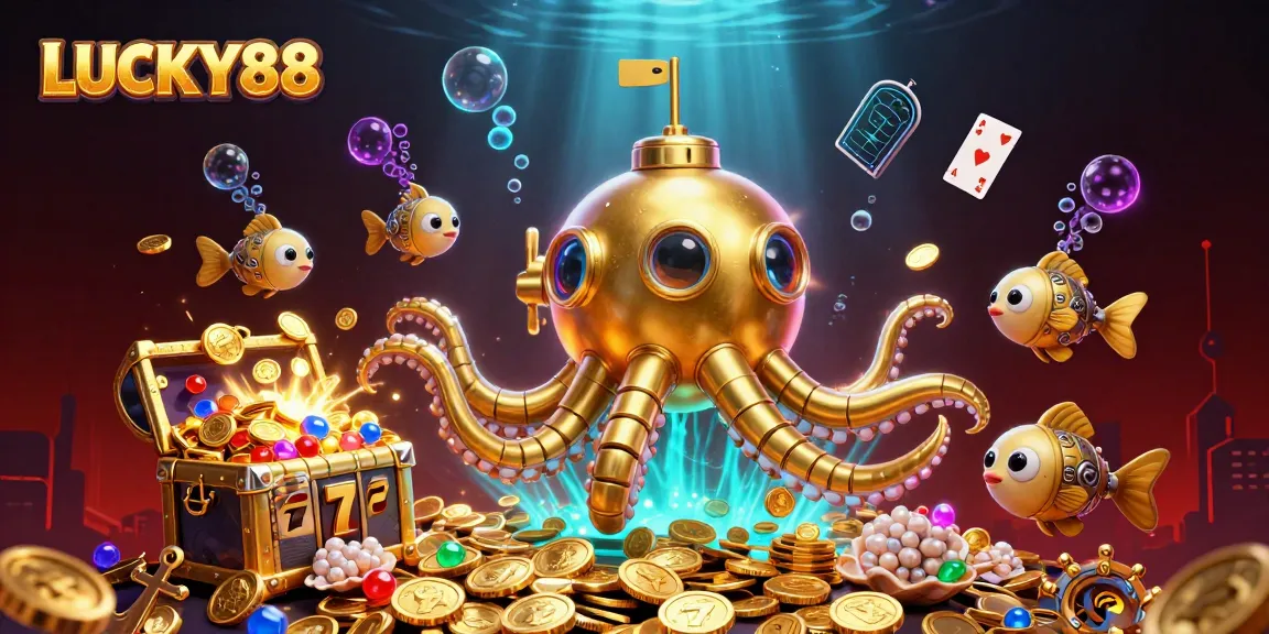Experience thrilling wins with LUCKY88's vibrant 3D casino illustration featuring popular slot themes.