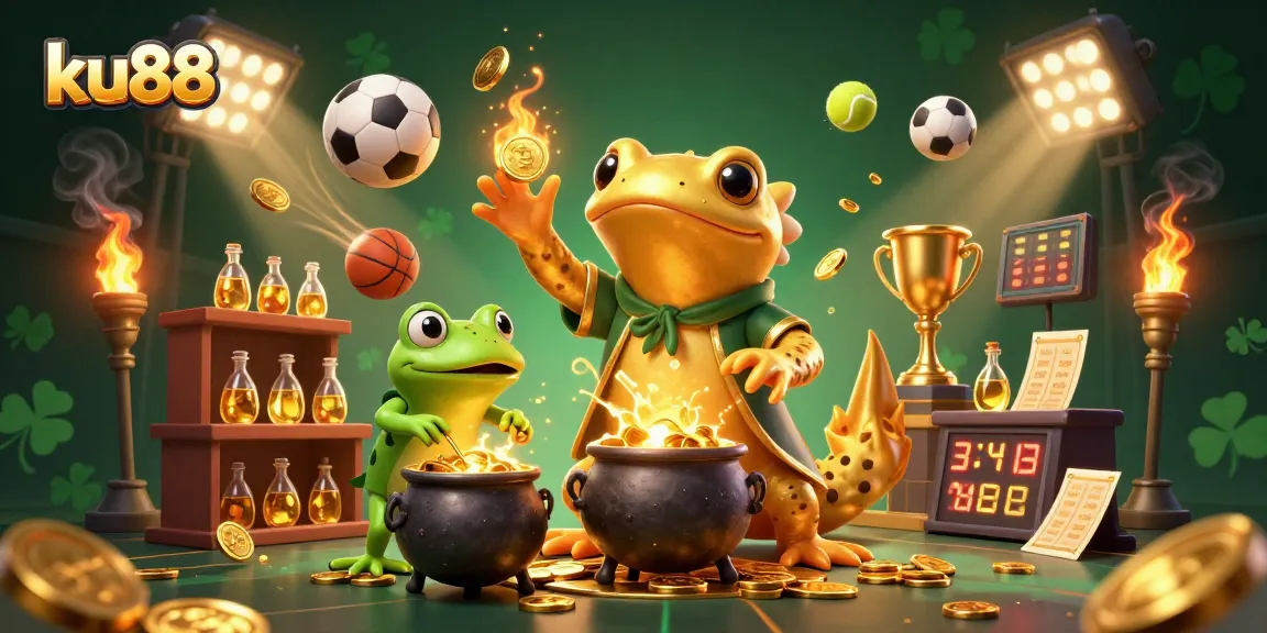 Bet on exciting sports events with ku88's dynamic, colorful 3D casino scene.